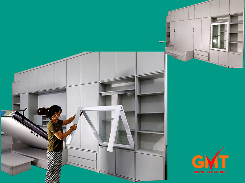 Giường thông minh MT kết hợp tủ kệ đa năng, gấp gọn linh hoạt, tối ưu diện tích cho căn hộ nhỏ