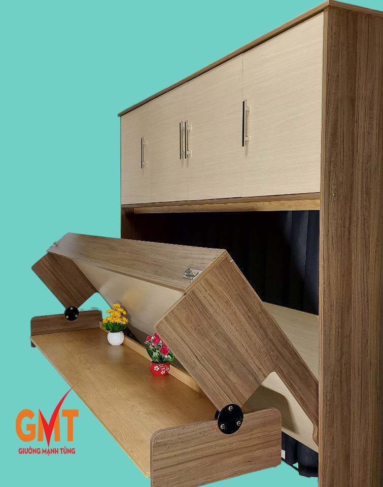 Giường gấp đa năng kèm tủ hiện đại cho chung cư nhỏ – Nội thất thông minh Mạnh Tùng