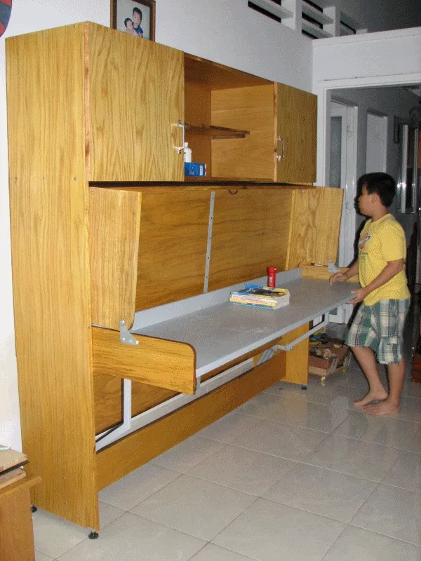 Giường gấp sofa thông minh cho căn hộ hiện đại.