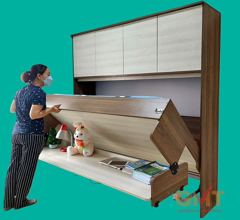 Giường gấp kết hợp bàn học – Giải pháp tối ưu cho phòng ngủ hiện đại 3 Giường gấp kết hợp bàn học thông minh Mạnh Tùng – dễ dàng nâng hạ, tối ưu không gian cho phòng ngủ nhỏ