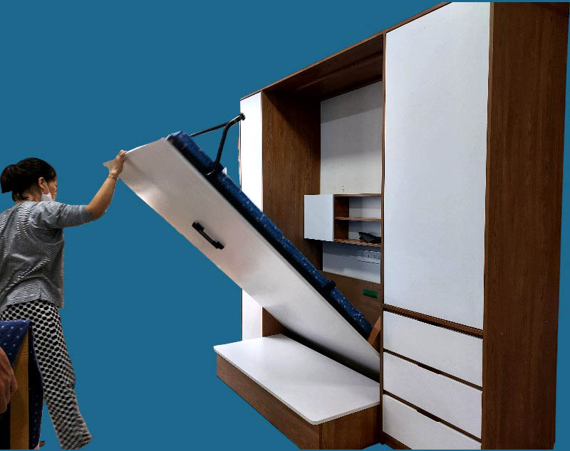 Giường ngủ thông minh gấp gọn – Giải pháp tối ưu không gian cho nhà hiện đại 5 Giường gấp gọn thông minh kèm sofa dành cho phòng khách nhỏ
