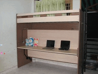 🛏️ Giường tầng thông minh kết hợp bàn học, tủ sách – Giải pháp tối ưu cho không gian hiện đại 4 Giường tầng đa năng tiết kiệm diện tích có bàn học và kệ sách.