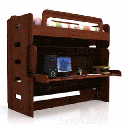 🛏️ Giường tầng thông minh kết hợp bàn học, tủ sách – Giải pháp tối ưu cho không gian hiện đại 2 Giường tầng thông minh kết hợp bàn học, tủ sách thiết kế hiện đại cho phòng nhỏ.