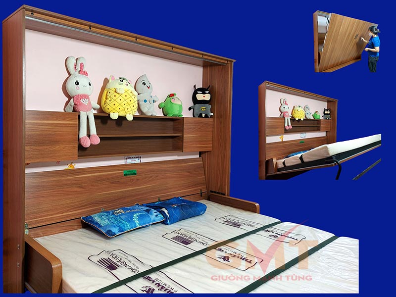 Giường thông minh gấp ngang 4 Giường gấp ngang thông minh kết hợp tủ hiện đại cho căn hộ nhỏ