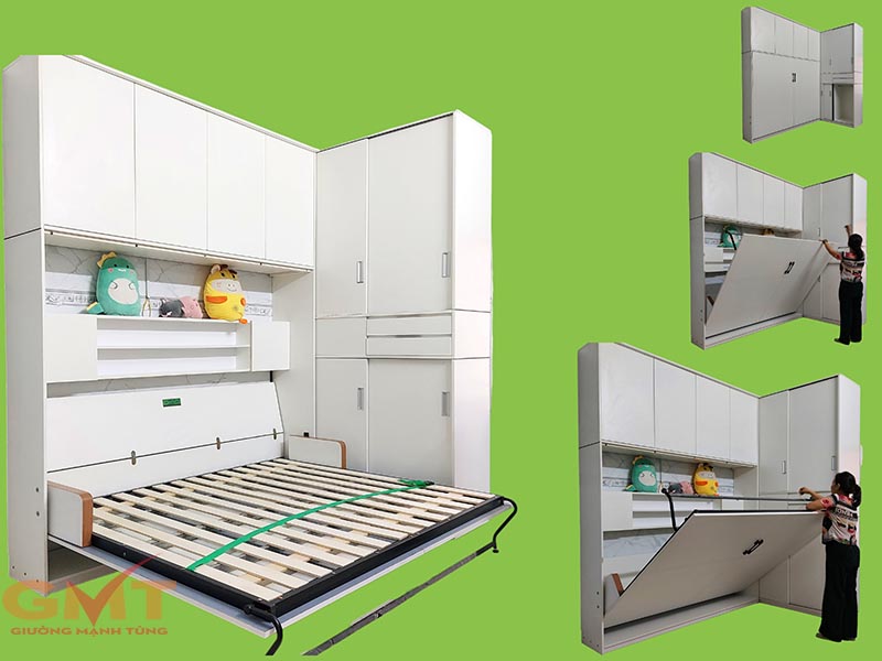 Giường thông minh gấp ngang 5 Mẫu giường gấp ngang đa năng phù hợp căn hộ studio và phòng nhỏ