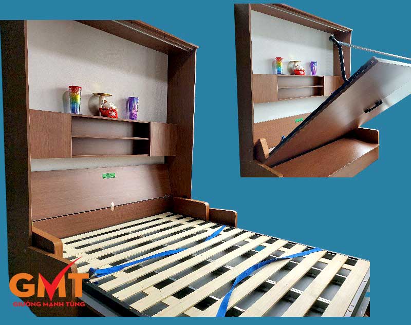 Giường gấp thông minh sử dụng gỗ công nghiệp cao cấp